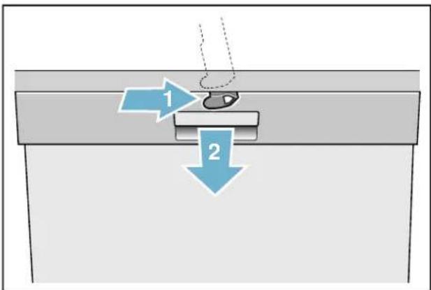 GAGGENAU DF481163F - Pour ouvrir la porte avec la protection enfants (verrouillage de porte) activée, procédez comme ceci : - 1