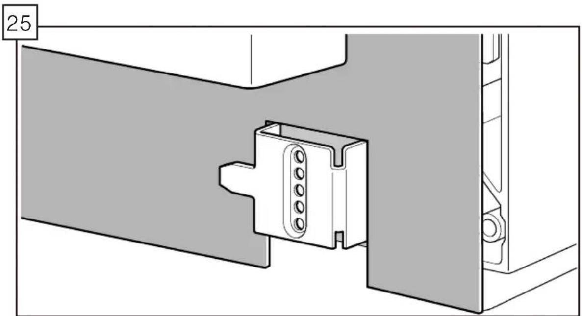 BOSCH SHP865ZP5N - If the dishwasher came with a non-slotted toe panel (I) and toe panel brackets (K) follow these instructions;otherwise skip to 27 now. - 1