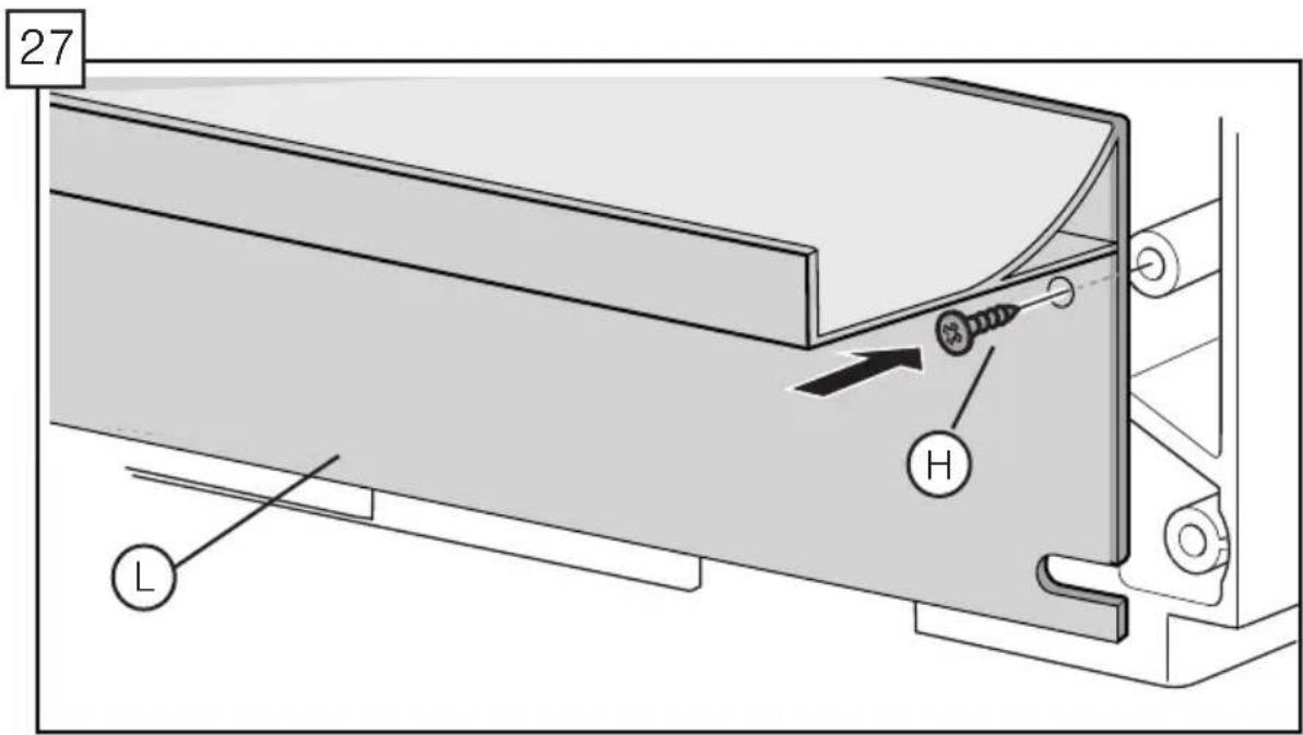 BOSCH SHP865ZP5N - Si vous lave-vaisselle comprend un panneau de plinthe à fentes (G), seulement, suivre les instructions suivantes; sinon passer à l'étape 28. - 4