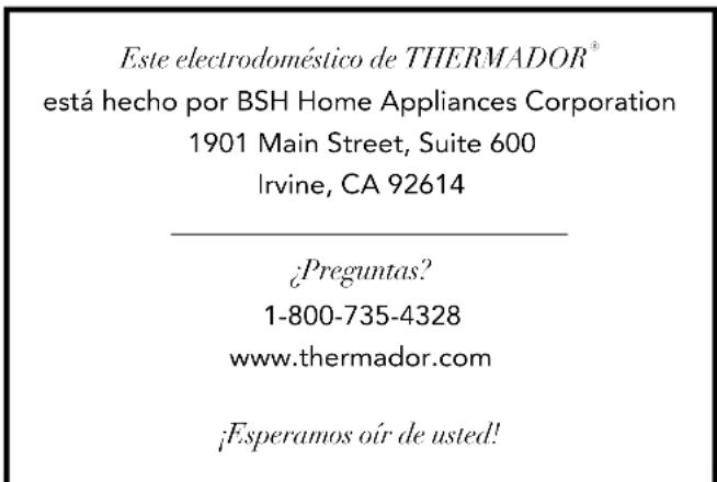 THERMADOR PRD486WLGU - PRECAUCION - 1