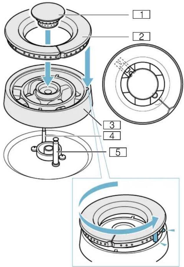 GAGGENAU VG231220DE - Einzelteile des Wokbrenners - 1