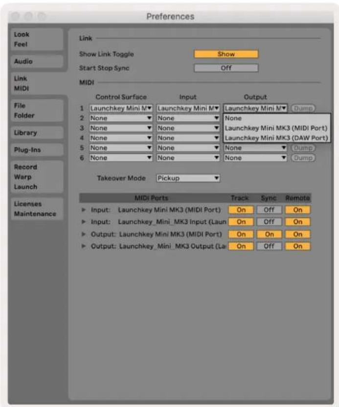 NOVATION Launchkey Mini MK3 - Configuration - 2