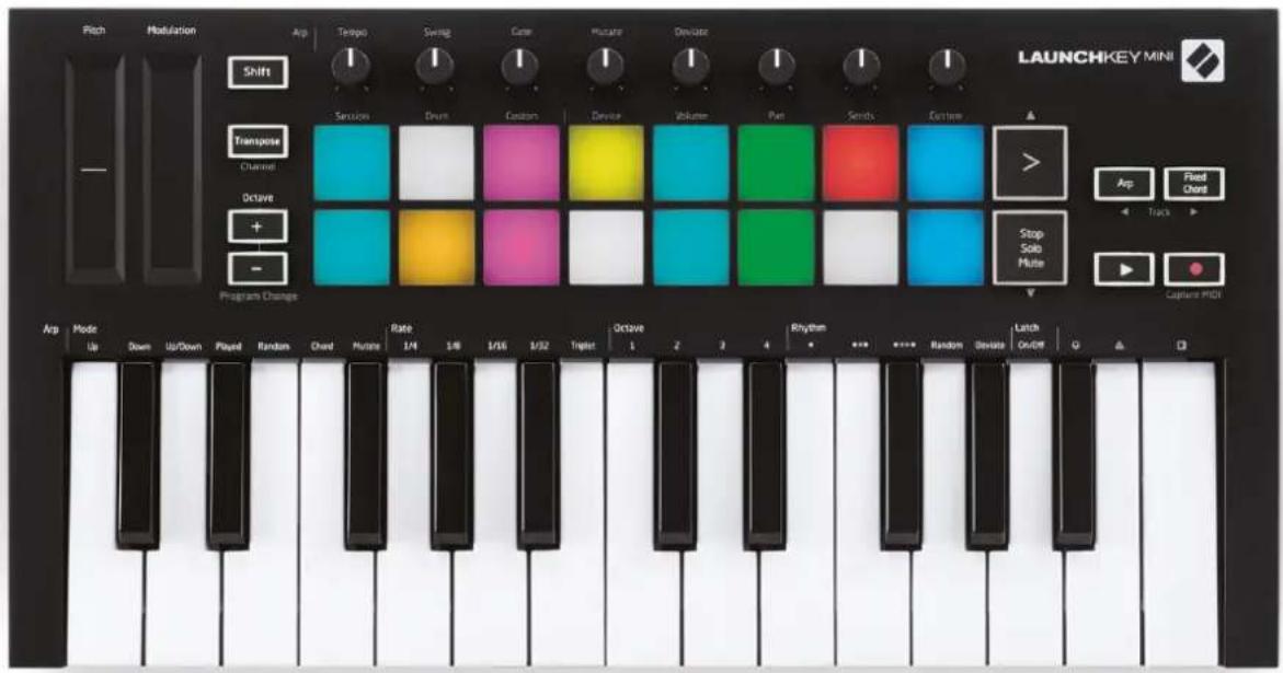 NOVATION Launchkey Mini MK3 - Face supérieure - 1