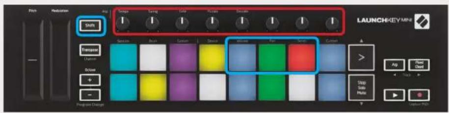 NOVATION Launchkey Mini MK3 - Utilisation des commandes du mélangeur de Logic - 1