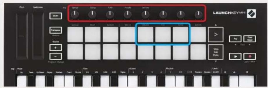 NOVATION Launchkey Mini MK3 - Utilisation du mélangeur (« Mixer ») d'Ableton Live - 1