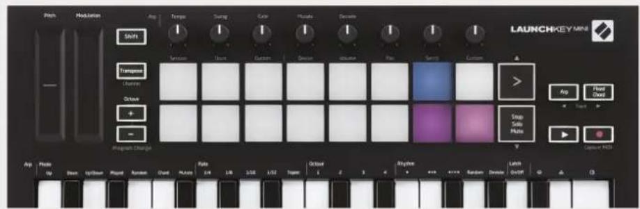 NOVATION Launchkey Mini MK3 - Utilisation du mélangeur (« Mixer ») d'Ableton Live - 2