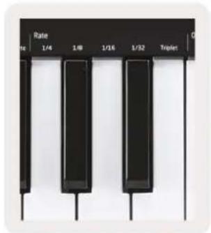 NOVATION Launchkey Mini MK3 - Vitesse de l'arpégiateur (« Rate ») - 1