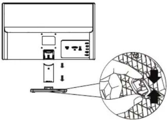 Diagram showing a device with a screen and a magnified view of its internal components, likely illustrating a touch or display mechanism.