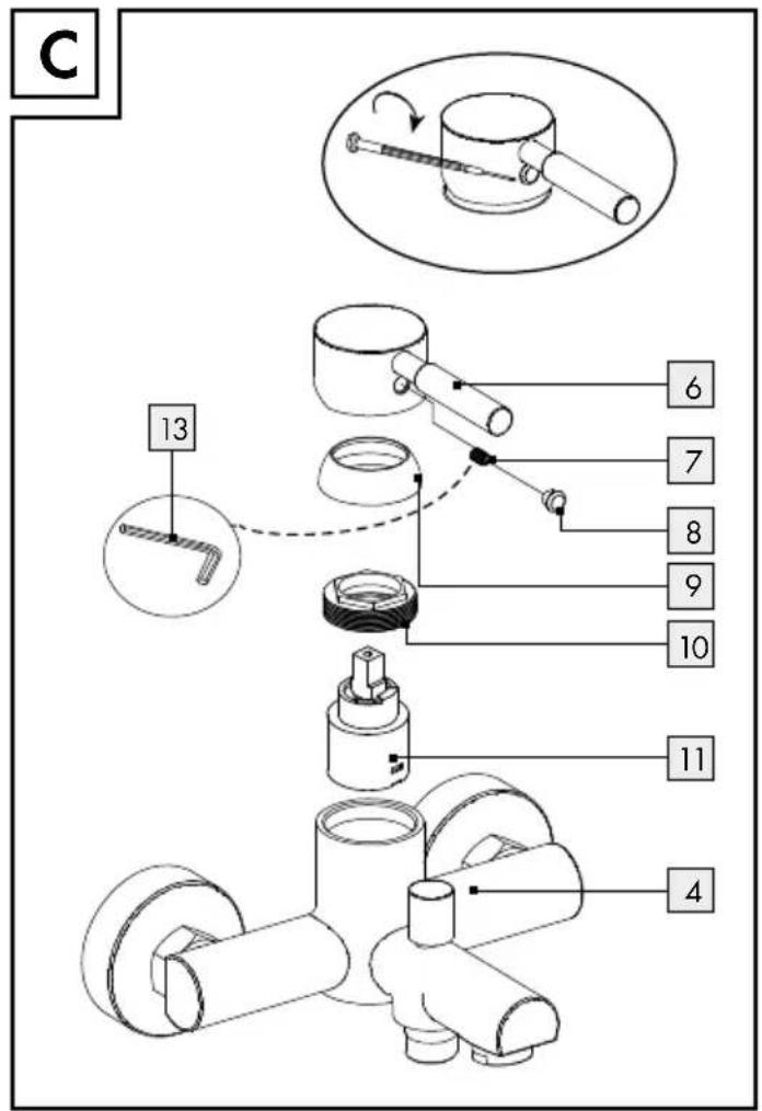 MIOMARE IAN 285707 - GRIFERÍA PARA BÁÑERA/DUCHA - 4