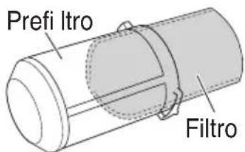 HITACHI R 18DSAL - Montaje y desmontaje del filtro y el prefiltro - 3