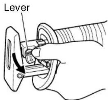 HITACHI CR 18DMR - CAUTION: When pulling the saw blade, be absolutely sure to pull it from the back. Pulling other parts of the blade will result in an injury. - 2