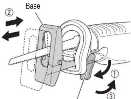 HITACHI CR 18DGL - Como ajustar la base - 1
