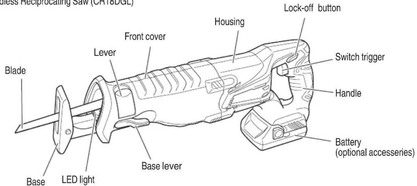HITACHI CR 18DGL - NAME OF PARTS - 1