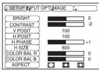 HITACHI CPSX5600W - Setup Menu - 1