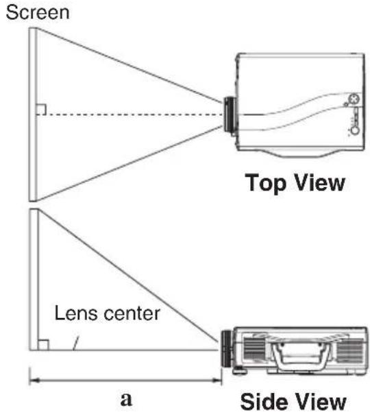 HITACHI CPSX5600W - Installation of the Projector and Screen - 1