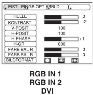 HITACHI CPSX5600W - Einstellungsmenu - 1