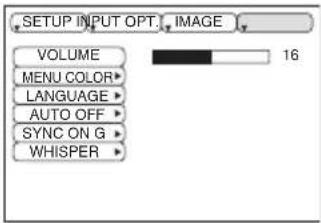 HITACHI CPSX5600W - Options Menu - 1