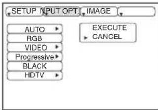 HITACHI CPSX5600W - Input Menu - 1