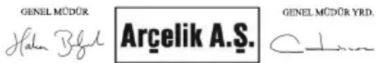 GENEL MÜDÜR Hala Bşül Arcelik A.Ş. GENEL MÜDÜR YRD. Clerin