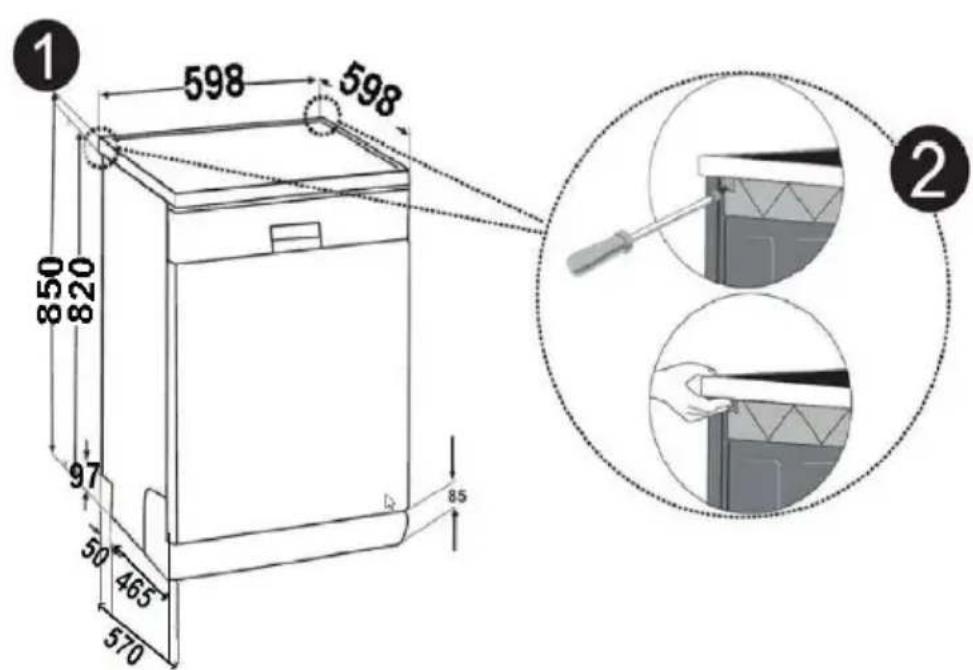 ESSENTIELB ELV3 456s - Installation sous un plan de travail - 1