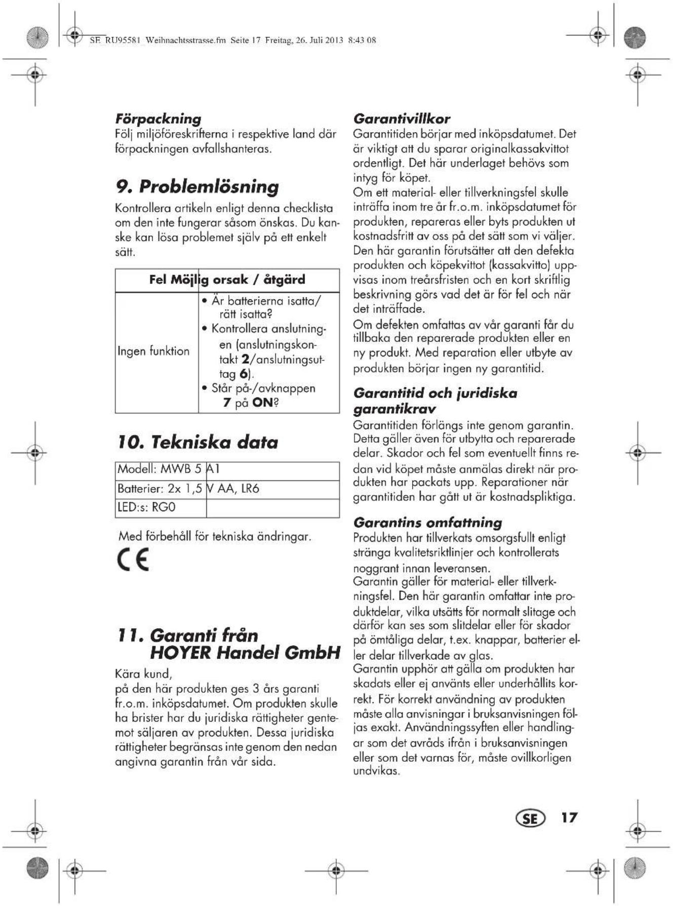 MELINERA IAN 95581 - Avsedd användning - 4