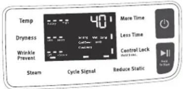 MAYTAG MGD5630HC - Ajustement de la durée de séchage sur les programmes minutés - 1