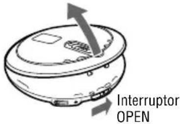 SONY DNF430 - Deslize o interruptor OPEN de forma a partir a tampa do leitor. - 1
