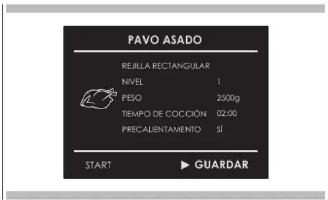 Fulgor Milano FCMO 4511 TM X - Guardar una receta personalizada: - 3