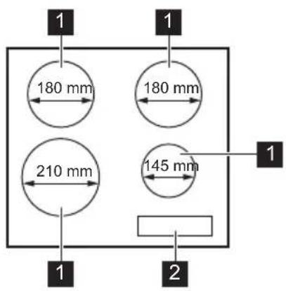 JUNO JKSI604F9 - Cooking surface layout - 1