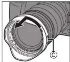 PANASONIC Lumix HX1025GC - Removing the lens hood - 3