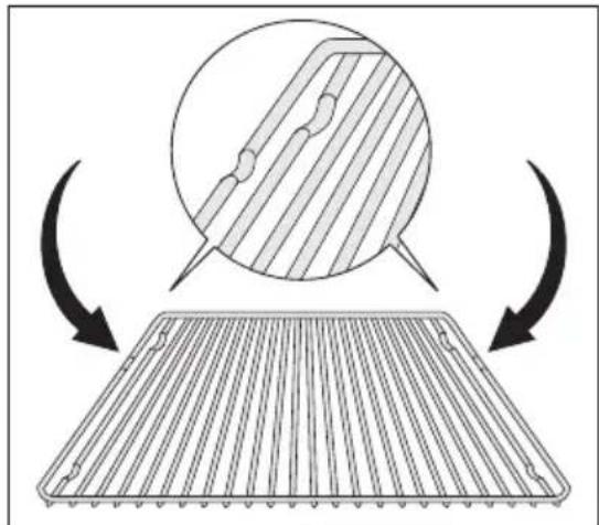 Juno Electrolux JEB55301E - Installation de la grille : - 2