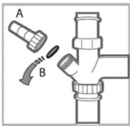 HOTPOINT-ARISTON LFF 8M019 X EU - Connecting the water outlet hose - 1