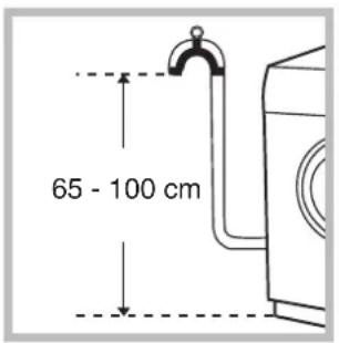 INDESIT WIXL 105 (EX) (V) - Anschluss des Ablaufschlauches - 1