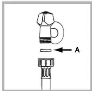 INDESIT WIXL 105 (EX) (V) - Connecting the water inlet hose - 1