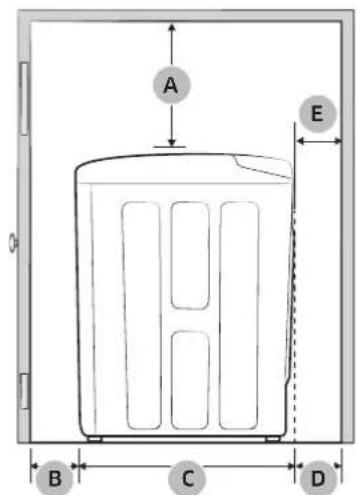 SAMSUNG WA54M8750AV - Alcove or closet installation - 2
