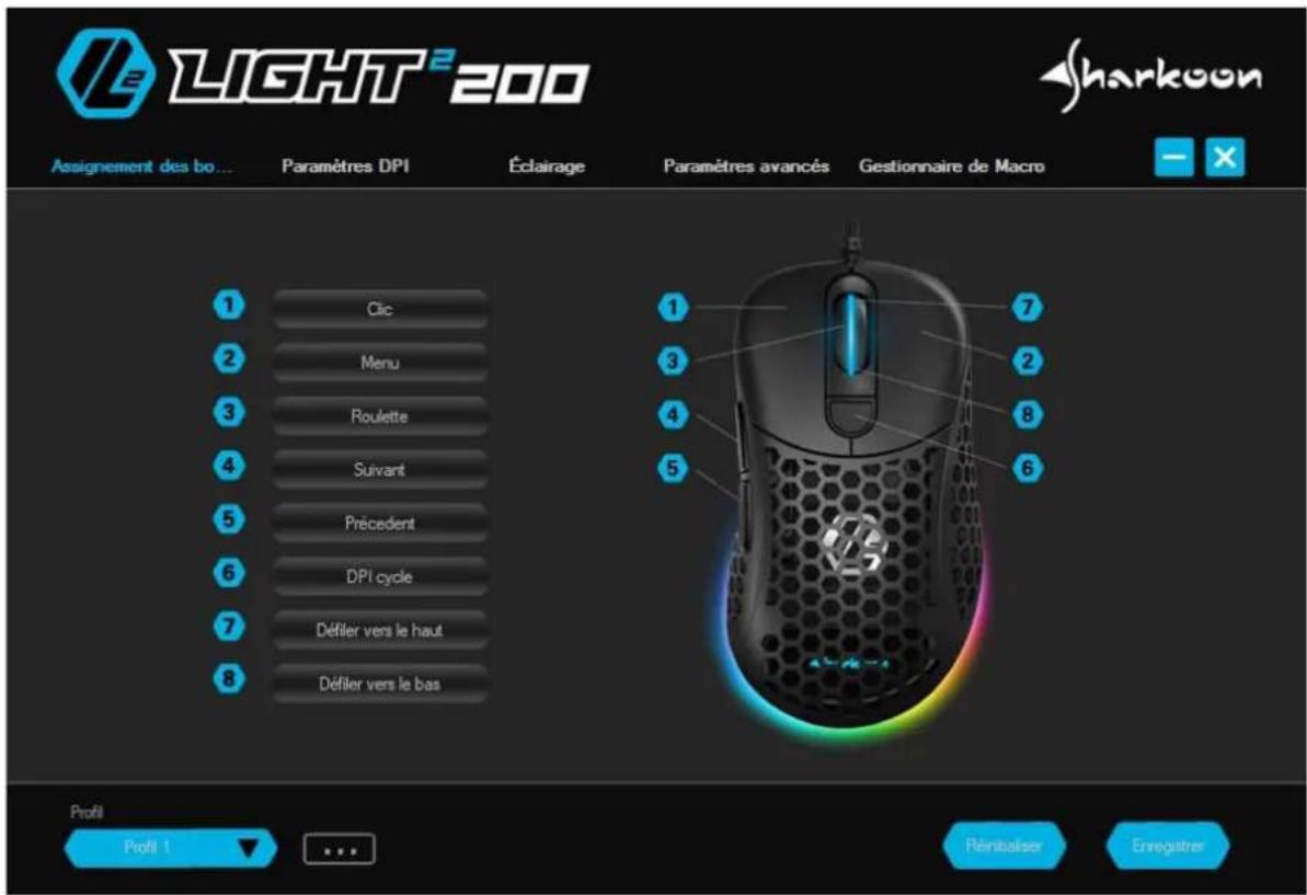 Sharkoon Light² 200 - Aperçu du logiciel - 1