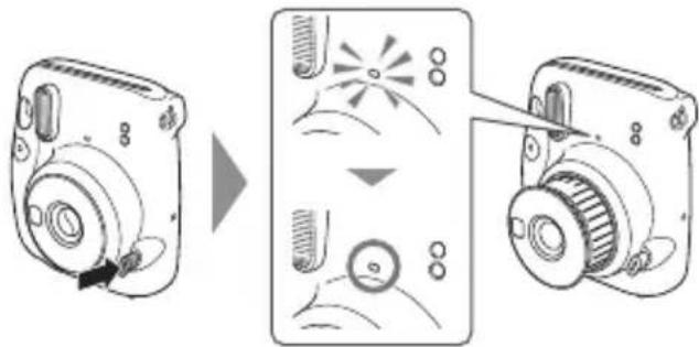 FUJIFILM Instax Mini 11 - Once the batteries are loaded, press the power button to turn the camera on. - 1