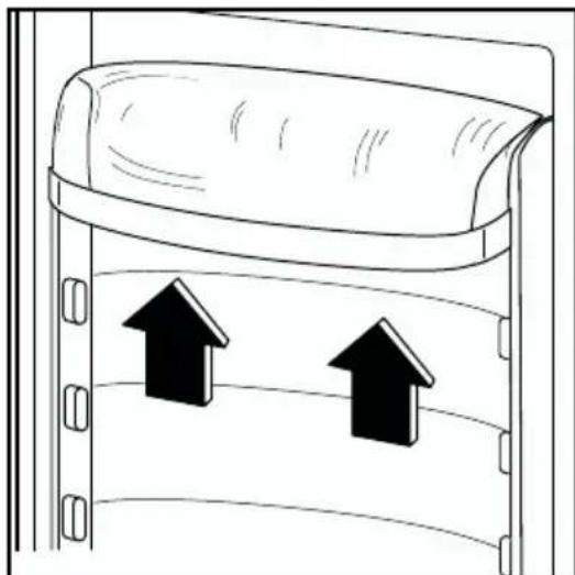 ELECTROLUX ERA39391S8 - Positionnement des balconnets de la contre-porte - 1