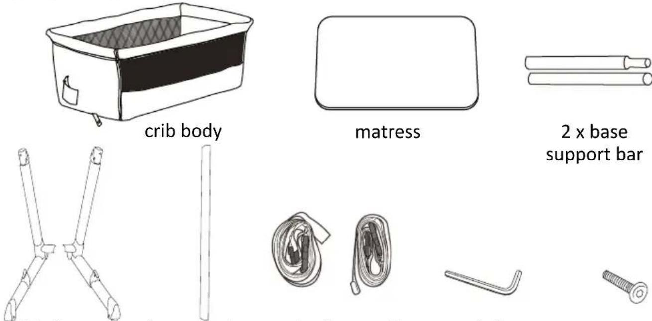 BabyGO Side Crib - Components - 1