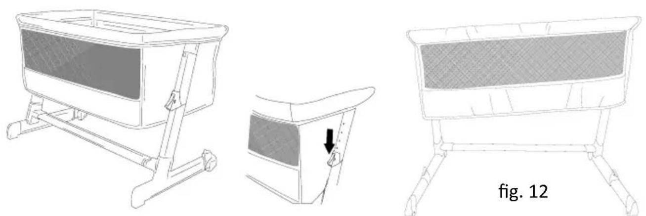 BabyGO Side Crib - Instructions pour l'ajustement des roues, des pieds et de la hauteur - 4