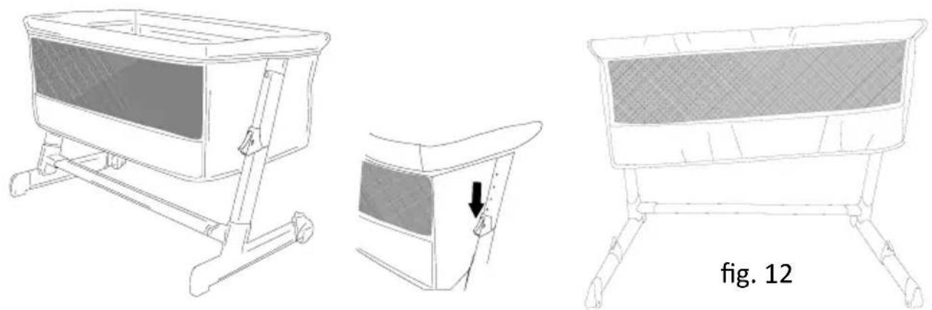 BabyGO Side Crib - Instructies voor instellen van wielen, poten & hoogte - 4