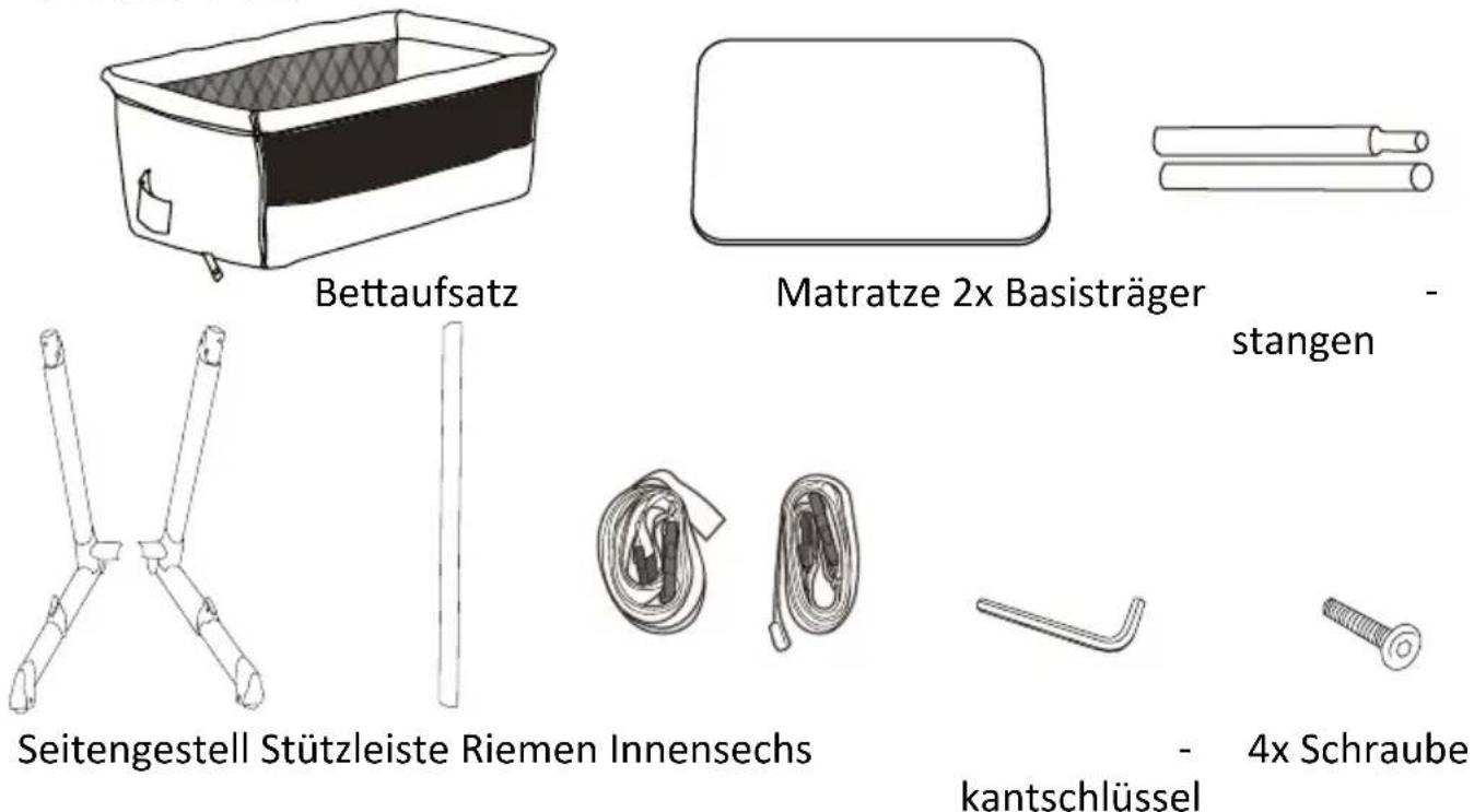 BabyGO Side Crib - Teileübersicht - 1