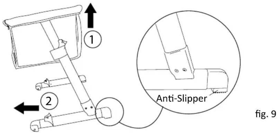 BabyGO Side Crib - Instructions pour l'ajustement des roues, des pieds et de la hauteur - 1