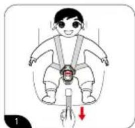 BabyGO Car Seat + Isofix - De lenghte van de riemen aanpassen - 1