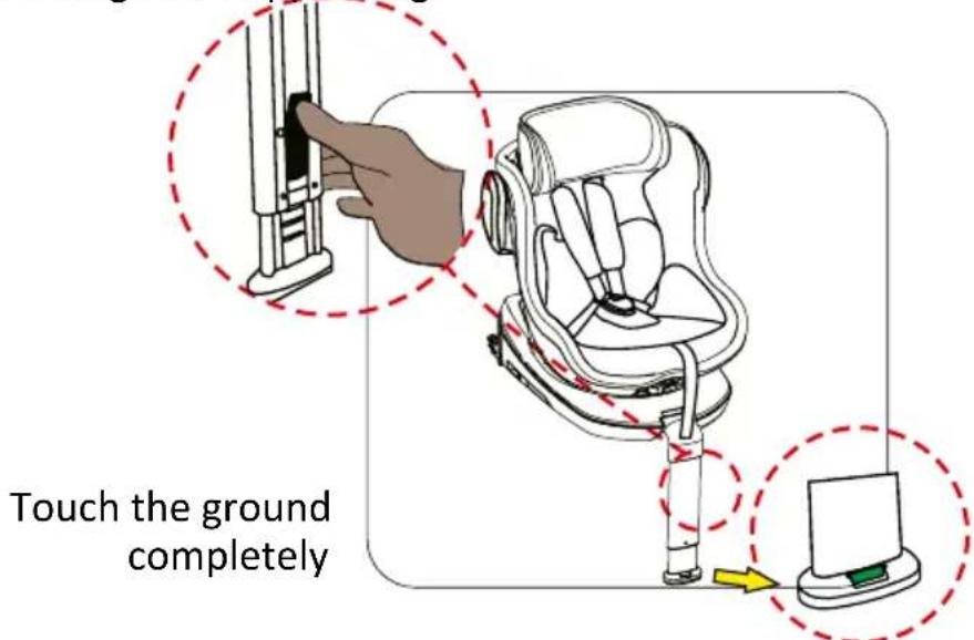 BabyGO Car Seat + Isofix - Adjust the length of support leg - 1