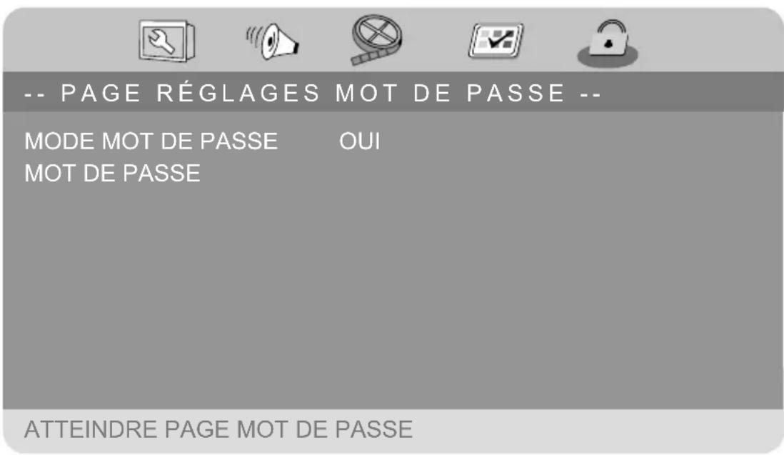 MEDION LIFE E72053 (MD 43084) - Menu Réglages mot de passage - 1
