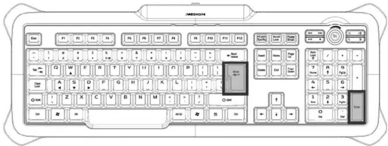 MEDION Erazer X81005 (MD 85954) - De Enter-toets - 1