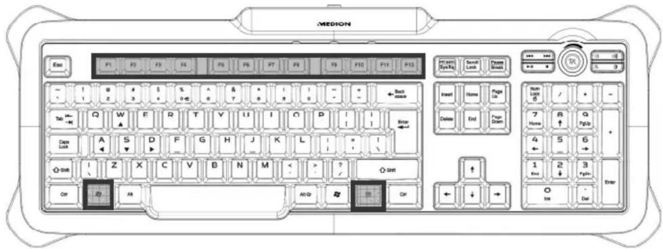 MEDION Erazer X81005 (MD 85954) - Die Funktion- und Windowstasten - 1