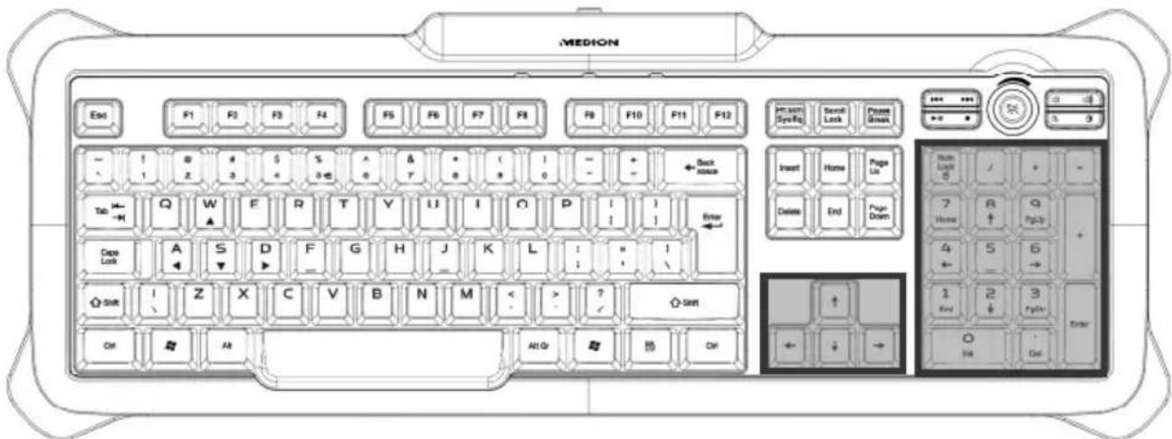 MEDION Erazer X81005 (MD 85954) - Pavé numérique et bloc curseur - 1