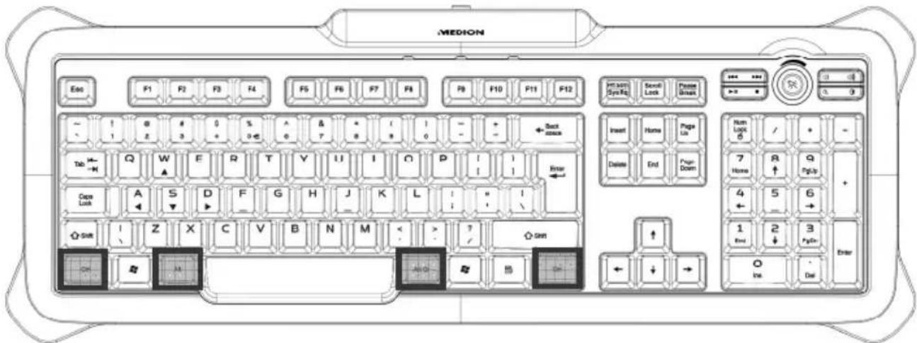 MEDION Erazer X81005 (MD 85954) - Die Tasten Alt, Alt Gr und Strg - 1